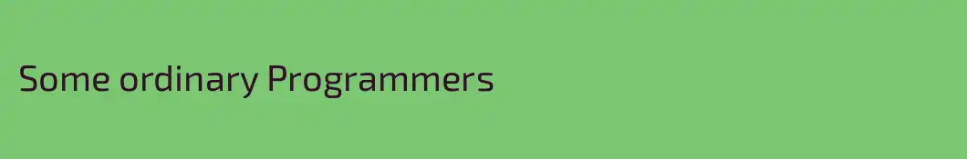 Some ordinary Programmers